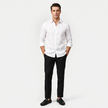 FJØRNA men's woven leather slip-on driving loafers featuring sleek design and comfortable fit.
