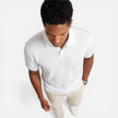 Men's breathable slim fit jacquard knit polo shirt by FJØRNA, casual summer men's shirt with detailed pattern and comfortable fit.
