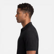 Men's FJØRNA jacquard knit polo shirt, breathable slim fit casual shirt for men, detailed pattern and comfortable fabric.