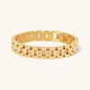 Ella | Bold 18K Gold Link Bracelet with Diamond Accents