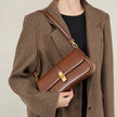 Nathalie Simple leather shoulder purse