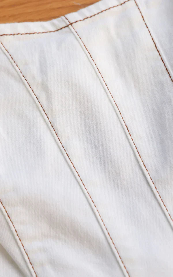 Anouk – Sleeveless Pleated Denim Maxi Dress