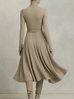 Knit Long Sleeve Midi Dress | Evening Dress