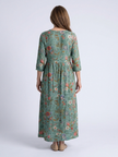 Floral flowy summer maxi dress for women by FJØRNA, lightweight and comfortable, perfect for warm weather and casual outings.