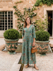 Floral summer maxi dress for women by FJØRNA, lightweight and flowy, perfect for warm weather and casual outings.