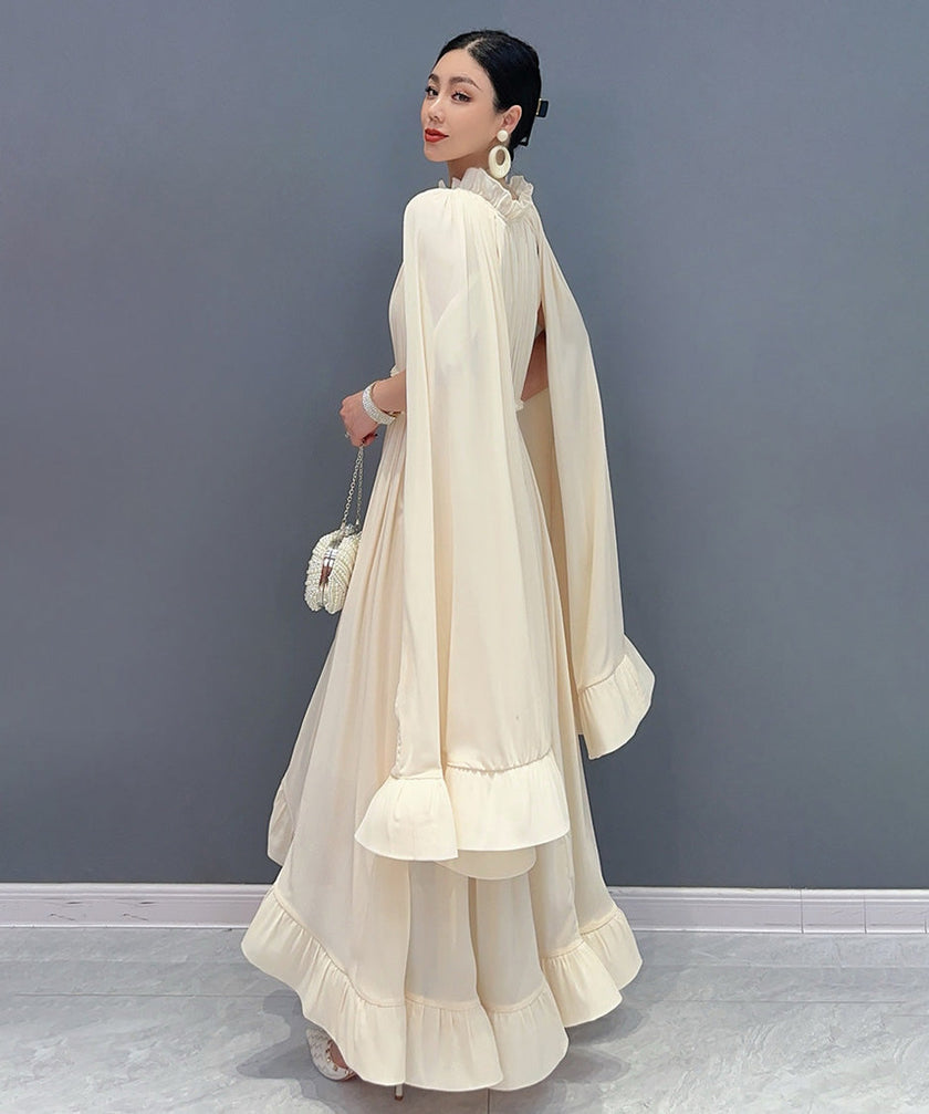 FJØRNA Veil Flow White Dress with airy fabric and elegant design, perfect for summer or special occasions.