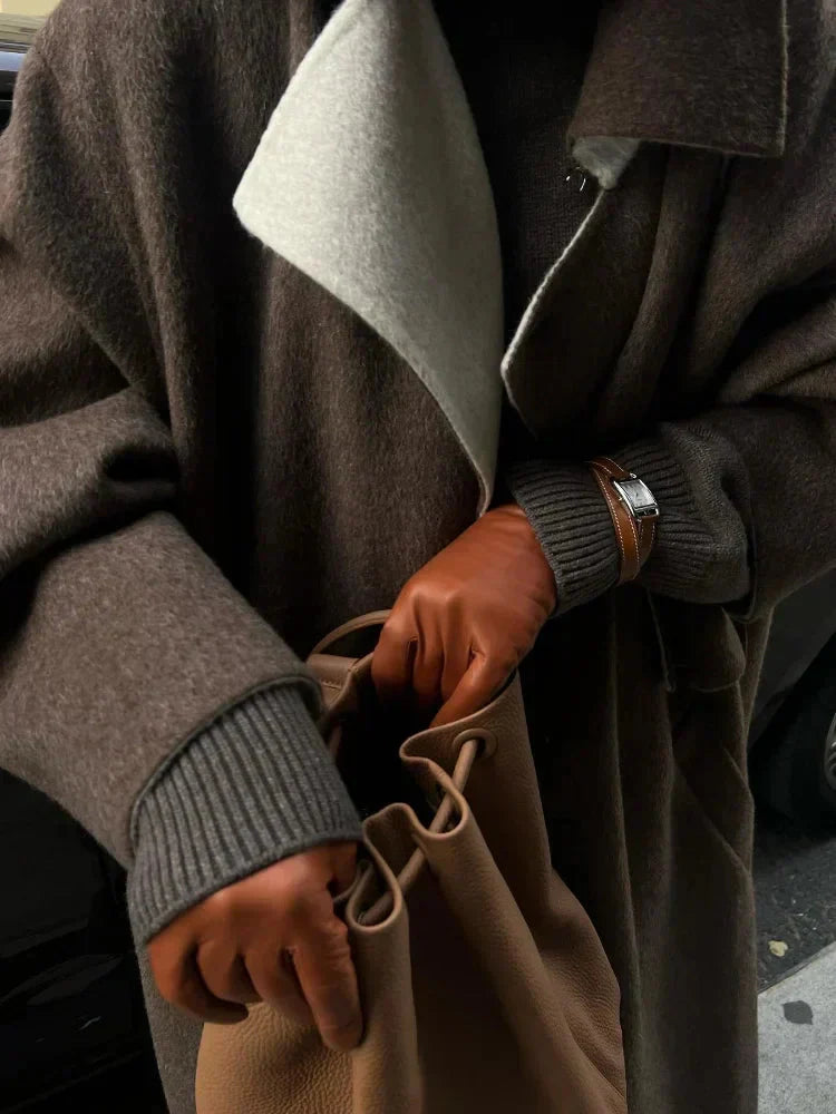 Brown Wool Trench Coat - 6