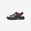 FJØRNA men's open toe strap leather sandals with adjustable straps and cushioned soles, designed for casual summer wear.