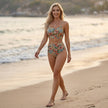 FJØRNA women's floral summer beach cover-up dress, bodycon style, lightweight and stylish for seaside wear.