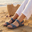 FJØRNA orthopedic flat ankle strap sandals for women with adjustable fit, featuring a stylish design and comfortable footbed.