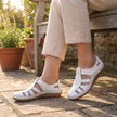 FJØRNA orthopedic cutout fisherman sandals for women, showcasing stylish open-toe design and comfortable casual footwear.