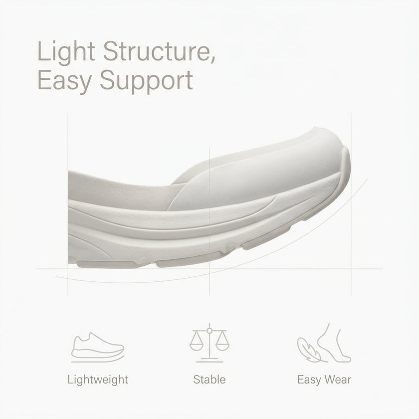 FJØRNA women's orthopedic sneakers with knit upper and arch support, ideal for summer comfort and casual wear.