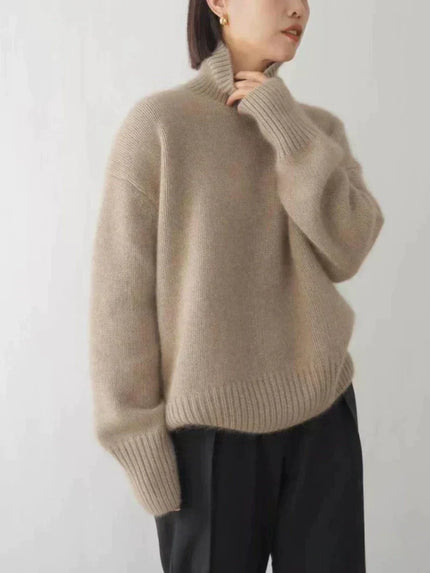 Synnøve | Cozy High Neck Knit Sweater