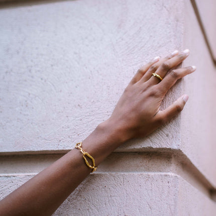 LINDALEN | Bold Forged Gold Statement Bracelet