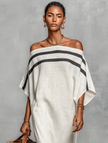 Linen Off-Shoulder Maxi Dress For Women