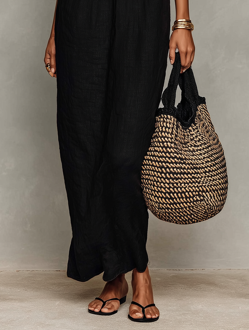 Linen Strapless Maxi Dress | Evening Dress