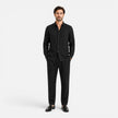 Men's FJØRNA linen summer outfit, breathable lightweight two-piece set with collar and buttons, ideal for warm weather.