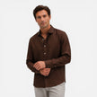 Men's slim fit linen shirt by FJØRNA, lightweight summer business casual men's shirt in breathable linen fabric.