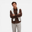 Men's lightweight slim fit linen shirt for men, casual summer business shirt by FJØRNA, shown in a relaxed fit style.