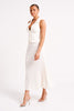 Luna | Pleated Full-Length Maxi Skirt in White