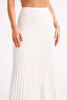 Luna | Pleated Full-Length Maxi Skirt in White