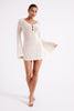 FJØRNA Studio | Retro Crochet Mini Dress with Bell Sleeves