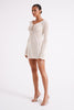 FJØRNA Studio | Retro Crochet Mini Dress with Bell Sleeves