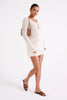 FJØRNA Studio | Retro Crochet Mini Dress with Bell Sleeves