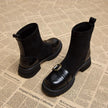FJØRNA women's orthopedic ankle boots with buckle and arch support, stylish and comfortable ankle shoes for women.