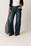 Women's All Season Wide-Leg Denim Pants