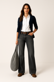 Women's All Season Wide-Leg Denim Pants