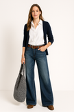 Women's All Season Wide-Leg Denim Pants