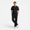 Men's casual 2-piece set by FJØRNA featuring short sleeve shirt and matching pants, ideal for relaxed everyday wear.