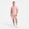 Men's FJØRNA corduroy shirt and shorts set, casual summer outfit, featuring a lightweight, stylish design for warm weather.