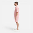 Men's FJØRNA corduroy shirt and shorts set, casual summer outfit featuring a relaxed fit and earthy tones.