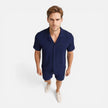 Men's linen shirt and shorts set by FJØRNA, breathable summer co-ord, casual men's set perfect for warm weather.
