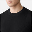 Men's FJØRNA ribbed knit slim fit lightweight summer T-shirt with short sleeves, casual men's shirt for warm weather.