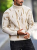 Men's Abstract Pattern Turtleneck Sweater