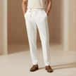 Men's high waist straight leg trousers by FJØRNA, premium men's pants featuring a tailored fit and classic style.