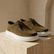 Men's suede lace-up loafers by FJØRNA, casual shoes for men, featuring a sleek design and comfortable fit.