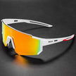 FJØRNA men's oversized cycling sunglasses with UV400 protection, black frame and tinted lenses for outdoor cycling.