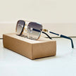 FJØRNA men's square sunglasses with dual top bar and gradient lenses, stylish eyewear for sun protection and fashion.