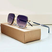 Men's square sunglasses with dual top bar and gradient lenses, stylish FJØRNA eyewear for a modern look