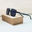Men's square sunglasses by FJØRNA with dual top bar and gradient lenses, stylish and modern eyewear for men.