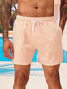 Men's FJØRNA pinstripe swim shorts with drawstring waist, featuring a stylish pattern and comfortable fit.