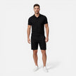 FJØRNA men's summer slim fit polo shirt and shorts set, casual and stylish for warm weather, featuring a classic polo design.