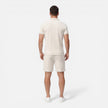 Men's summer slim fit polo shirt and shorts set by FJØRNA, casual men's set perfect for warm weather and outdoor activities.