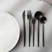 20-Piece Black Stainless Steel Cutlery Set – Modern Minimalist Flatware with Matte Finish for Elegant Dining - 19