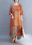 FJØRNA modern color block white O-neck dress with half sleeves, loose fit, and side open design for summer wear.