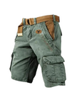 Lightweight men's cargo shorts by FJØRNA with multiple pockets, designed for comfort and versatility in casual outdoor wear.